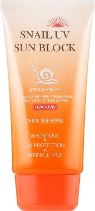 Крем сонцезахисний з муцином равлика 50/PA Jigott Snail UV Sun Block SPF 50+/PA+++